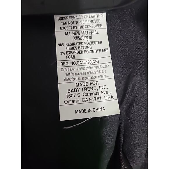 Baby Trend Sit N Stand Double Front Row Seat Cover Fabric Black,Mint Green 76044 - Picture 6 of 8